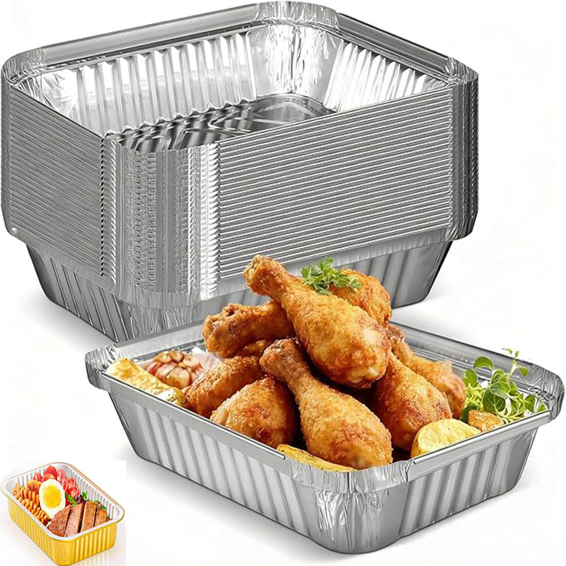 Kitchen Baking Tray Set - アルミホイルパン パン焼きトレイ 厚みのある食品調理容器 バーベキュートレイ ノンスティックケーキ梱包箱 キッチンベーキングツール