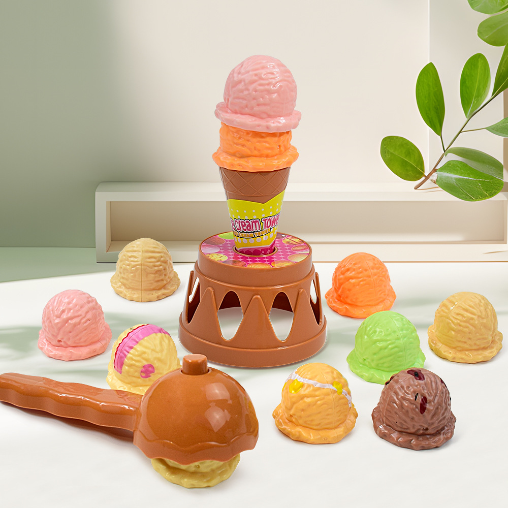Kitchen Up - シミュレーションフードキッチンおもちゃ アイスクリーム積み重ねごっこ遊びおもちゃ 知育玩具 クリスマスギフトに