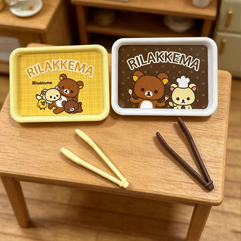 Kitchen Baking Trays - ミニチュアミニシミュレーショントレイ ディナープレート パンクリップ おもちゃ ホームデコレーション オーナメント