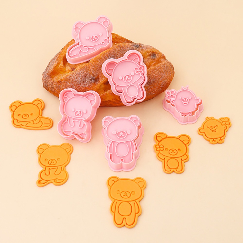 Kitchen Appliances For Baking - クッキーカッター漫画のクマのビスケット型スタンプキッチンベーキングペストリーベーキング用品デザートベーキング用品