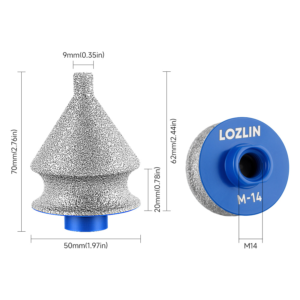 LOZLIN M14ネジ式ブレージングエッジトリミングダイヤ - Rolling Pin Marble のレビューと価格