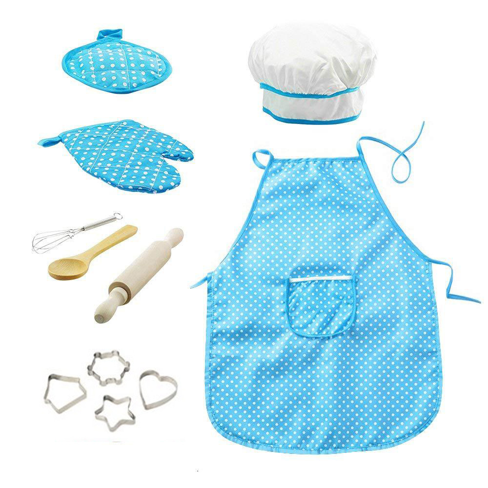 子供のためのベーキングエプロン、シェフのドレスの服、調理器具 - Baking Kitchen Set Up のレビューと価格