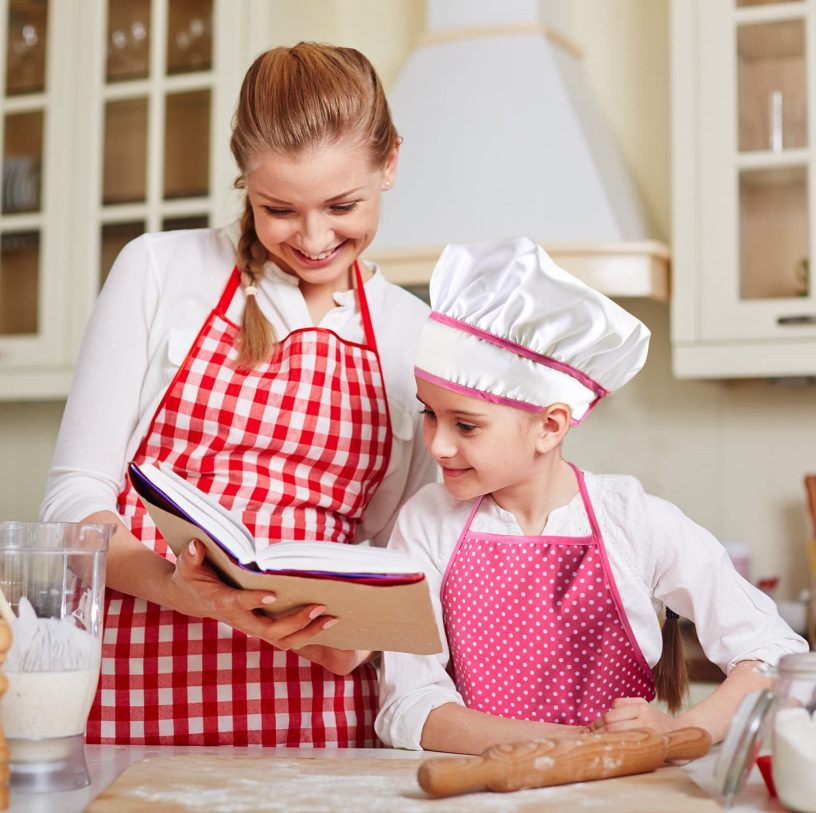 子供のためのベーキングエプロン、シェフのドレスの服、調理器具 - Baking Kitchen Set Up のレビューと価格