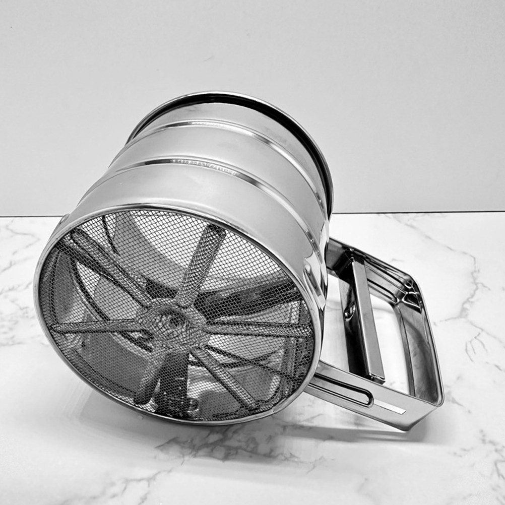 キッチン用ステンレス製粉ふるい、細かいメッシュの携帯用ベーキ - Baking Powder Kitchen のレビューと価格