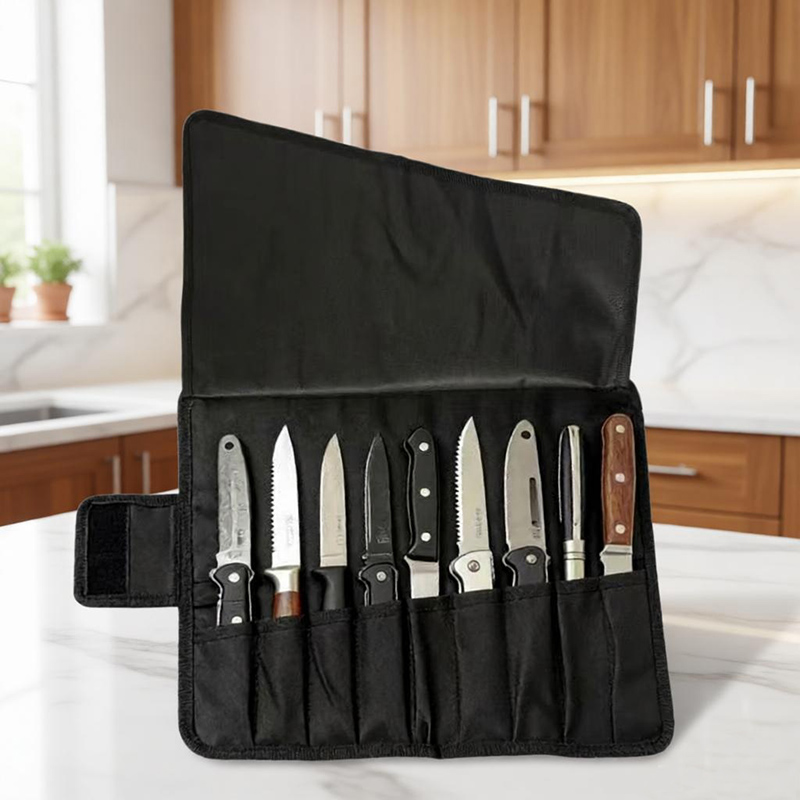 9スロット折りたたみ式ロールアップシェフナイフバッグ耐久性の - Kitchen Up のレビューと価格