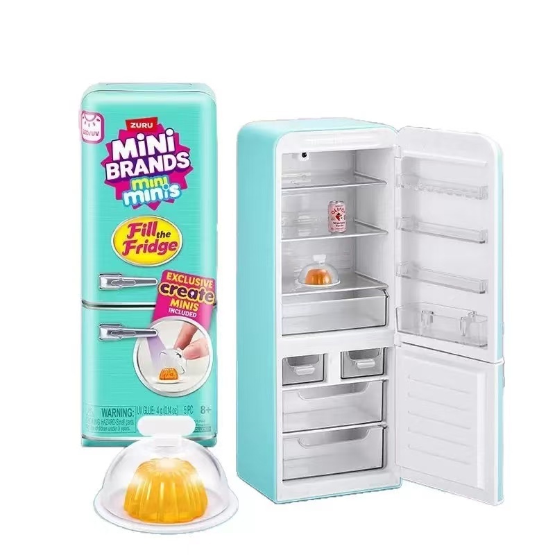 LEDライトアップミニ冷蔵庫おもちゃセット ミニフード付き  - Kitchen Up のレビューと価格