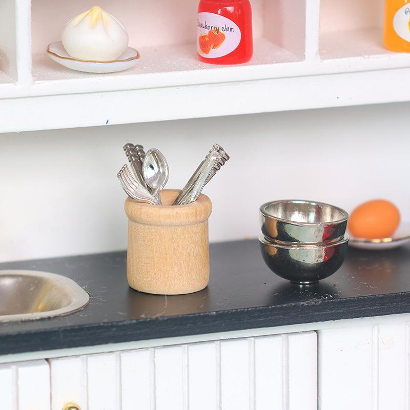 ミニチュアキッチン用品セット 1:12スケール ドールハウス - Kitchen Utensils のレビューと価格