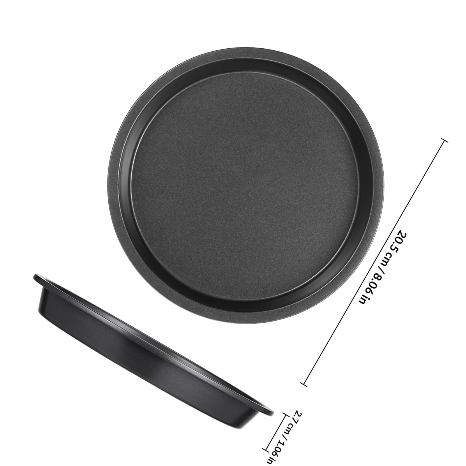 丸型ケーキ型 炭素鋼製 ノンスティック加工 丈夫なピザ焼きト - Kitchen Baking Trays のレビューと価格