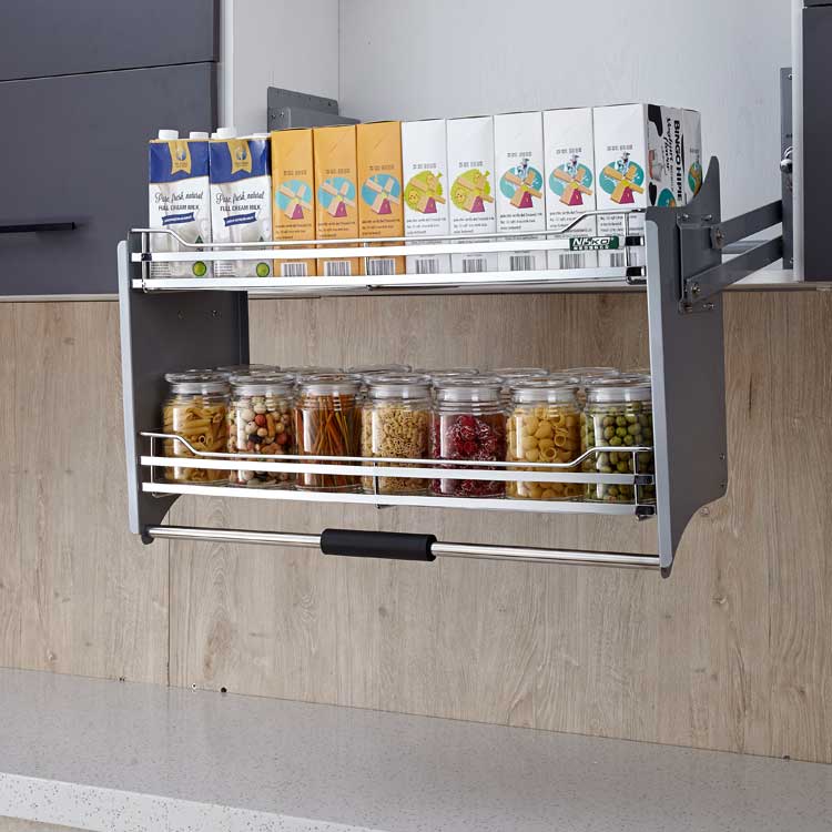キッチン用品 キッチンキャビネット リフティング収納 フラッ - Kitchen Up のレビューと価格