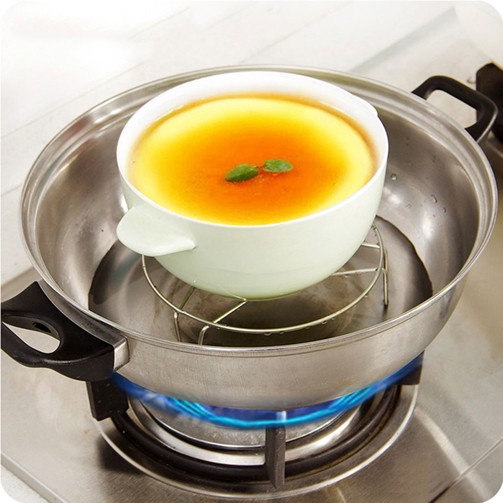 頑丈なステンレス製スチームラック、3本脚付き、蒸し料理、ロー - Kitchen Baking Must Haves のレビューと価格