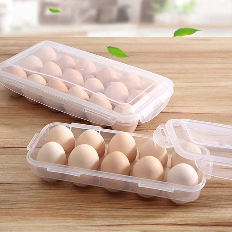 1/2pc 10グリッド卵収納ボックス蓋付きキッチン冷蔵庫卵 - Kitchen Queen のレビューと価格