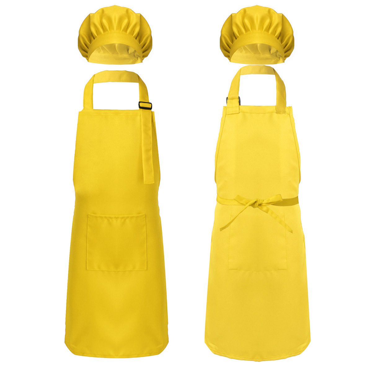 調節可能なシェフエプロンと帽子セット ポケット付き マルチカ - Baking Kitchen Set Up のレビューと価格