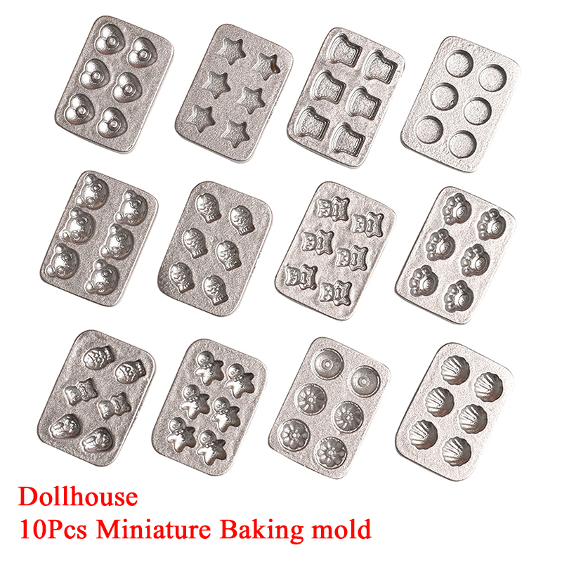 10 個ドールハウスミニチュアミニケーキベーキングモールドキ - Kitchen Baking Decor のレビューと価格