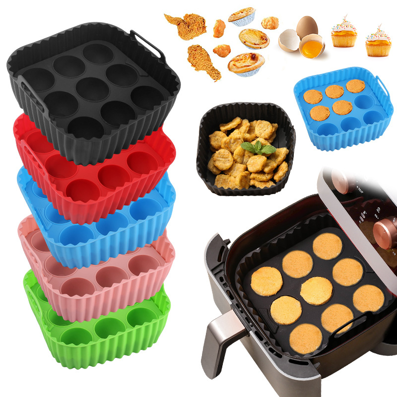2個入りシリコンエアフライヤーライナー＆マフィンパンセット、 - Kitchen Baking Tray Set のレビューと価格