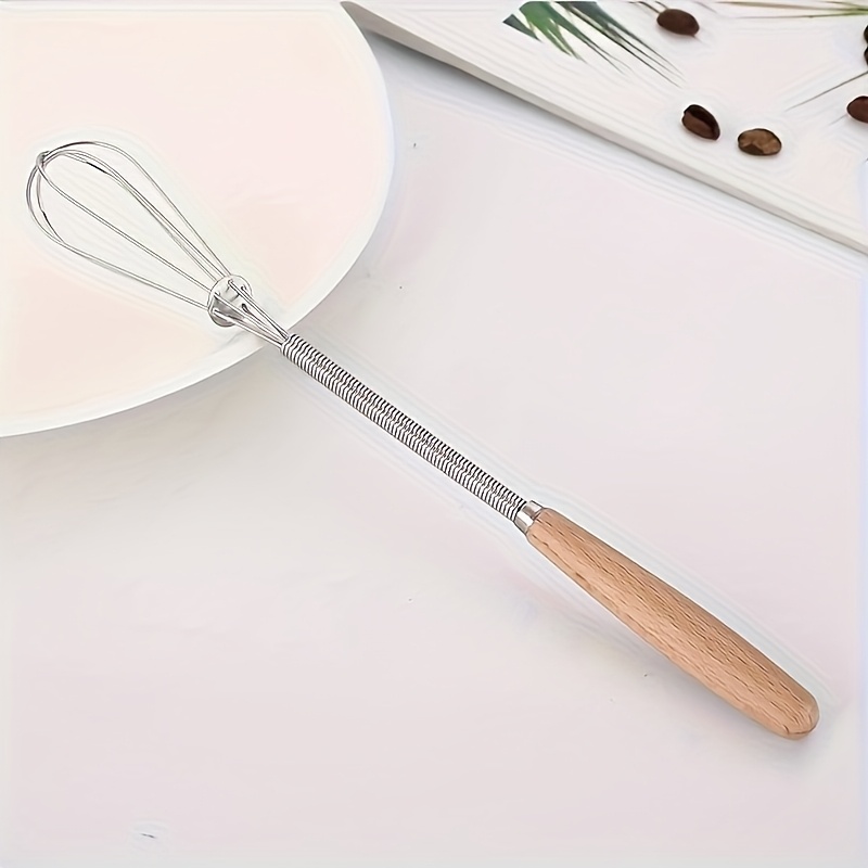 ステンレス製ミニエッグビーター、木製ハンドル、手動泡立て器、 - Kitchen Baking Must Haves のレビューと価格