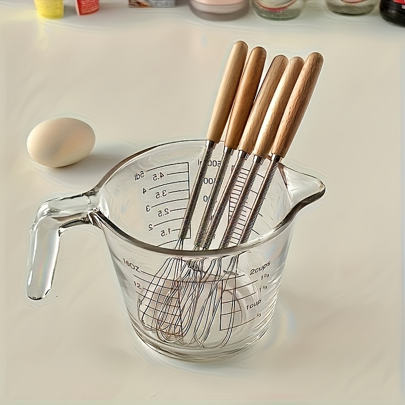 ステンレス製ミニエッグビーター、木製ハンドル、手動泡立て器、 - Kitchen Baking Must Haves のレビューと価格