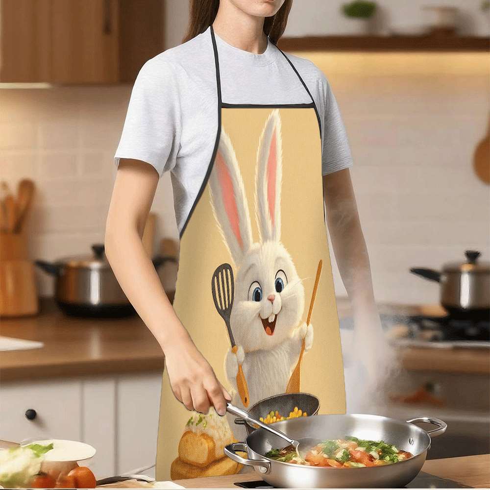 楽しい動物をテーマにしたエプロン1枚、かわいいウサギのシェフ - Baking Kitchen Design Ideas のレビューと価格