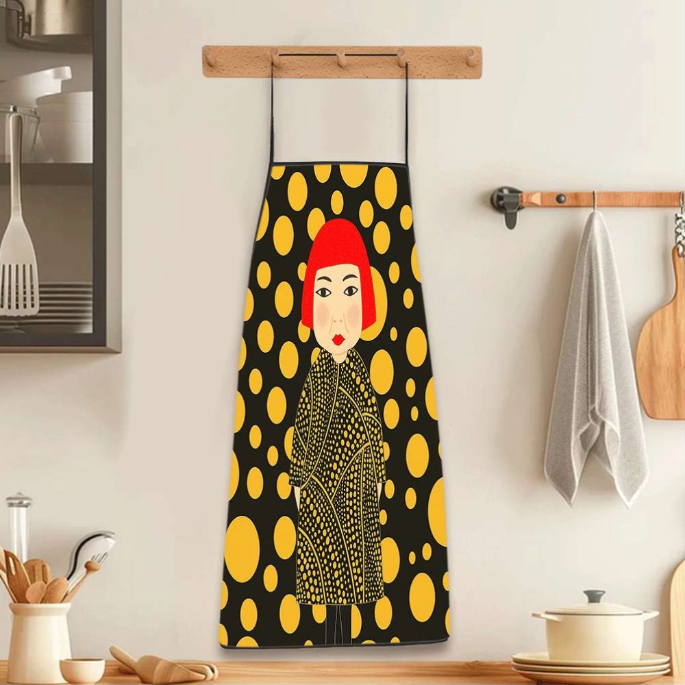 楽しいポップアートをテーマにしたエプロン1枚、赤毛の女性と黄 - Baking Kitchen Design Ideas のレビューと価格