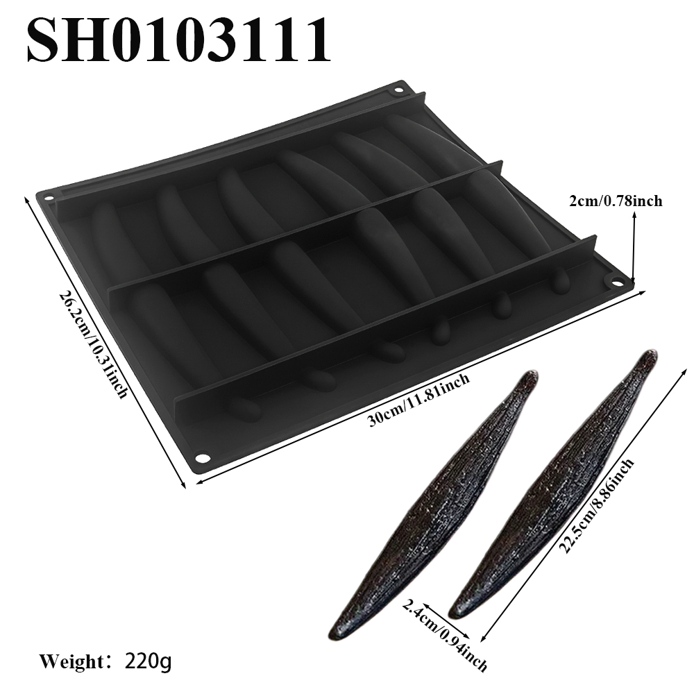 1または6または10セルのバニラポッドデザインチョコレート型 - Kitchen Appliances For Baking のレビューと価格